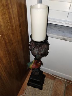 Decorative Parrot Pillar Candle Holder
