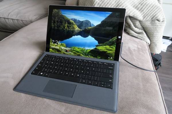 MICROSOFT SURFACE PRO 3 TABLET LAPTOP 4GB RAM 128 SSD INTEL i5 Keyboard And Charger Windows 11 Works Fine