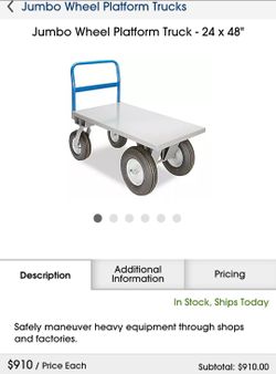 Jumbo wheel platform truck