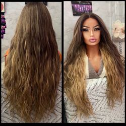 Human Hair Blended Lace Front Wig 