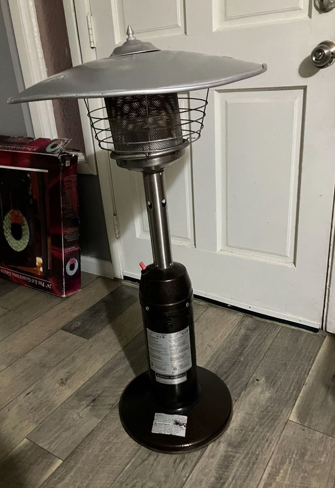 MoNiBloom Outdoor Patio Heater Outdoor Tabletop Lightweight Propane 11000 BTU Output Electronic Ignition System Portable Outside for Commercial Reside