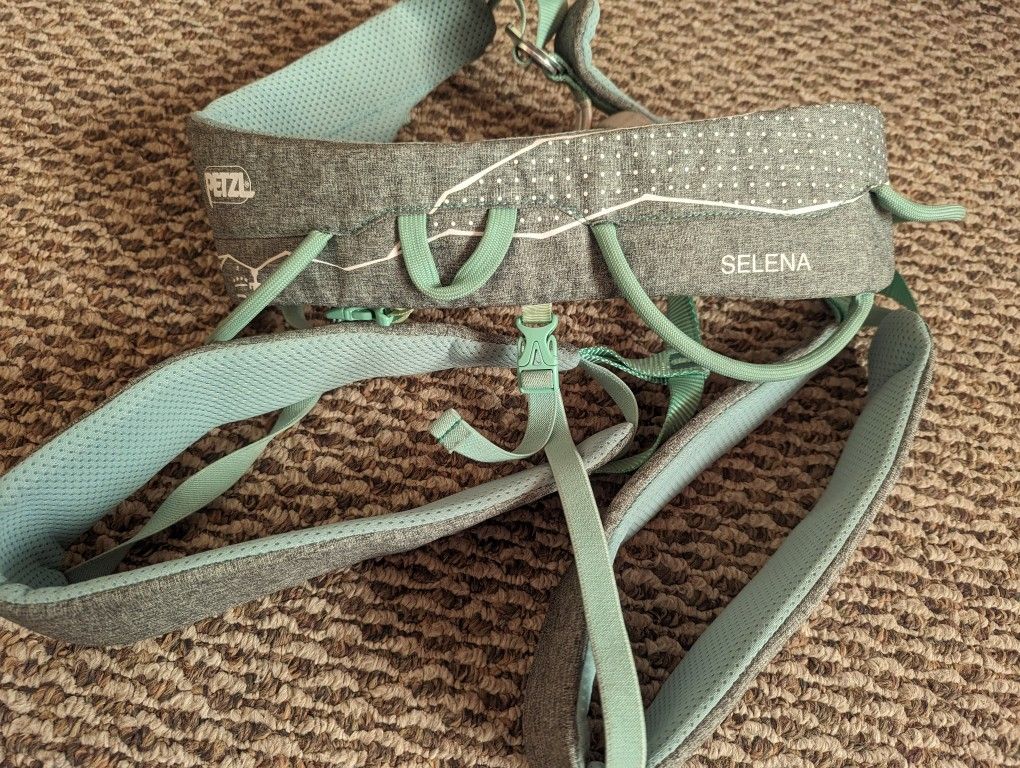 Sz Large Petzl Climbing Harness REI Black Diamond Arc'teryx Waist Belt Half Dome Hiking Backpacking Mammut