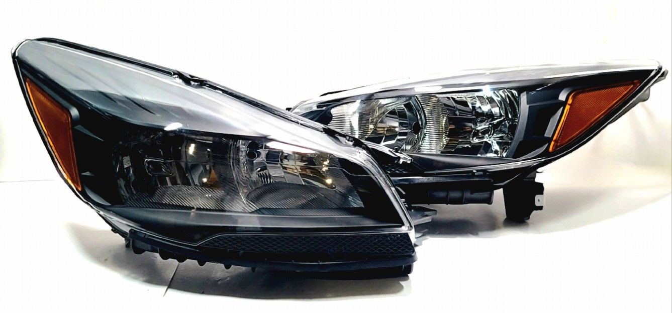 HEADLIGHTS FOR 13-16 FORD ESCAPE PAIR BLACK HOUSING