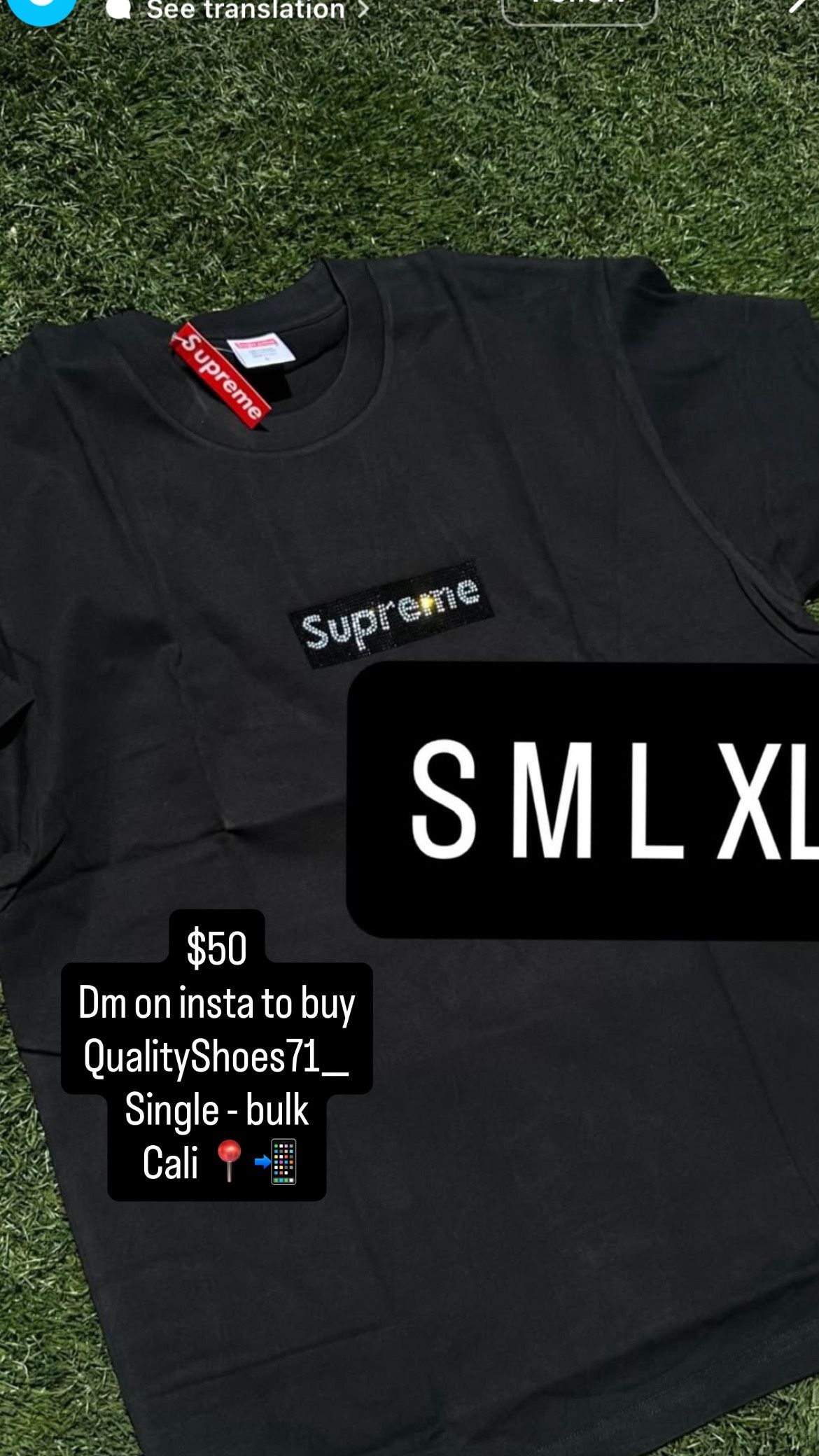 Supreme Black Vvs T Shirt 