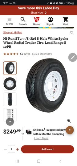 New Trailer Wheel And Tires