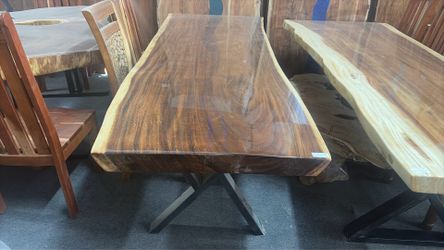 8FT Monkey Pod Acacia Dining Table - 30 to 36 in wide - $1,999 - San Diego Pickup”