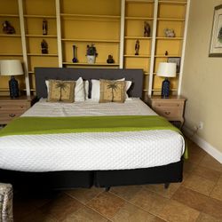 Bedroom Set With Mattress Two Nightstands