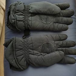 Waterproof and Windproof Genuine  Cowhide Palm Patch Ski Gloves  Thinsulate Insulation