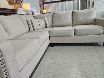 L-Shaped Light Gray Ashley Furniture Sectional – Delivery Available