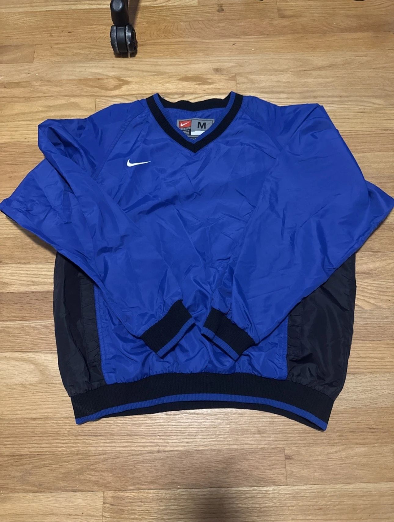 Nike Team Pullover Windbreaker Medium Men’s Blue Black V Neck Vintage 00s Retro Dodgers
