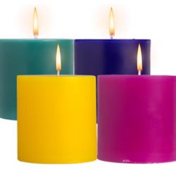 Unscented Pillar Candle Set 
