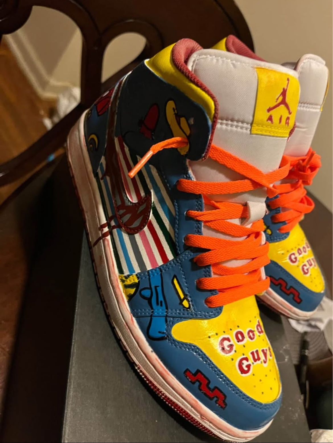 Jordan 1’s. Custom Made Chucky Themed 