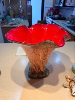 Red vase