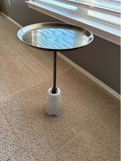 Vintage Brass-White Marble
