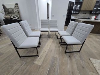 Dining chairs 6, grey color