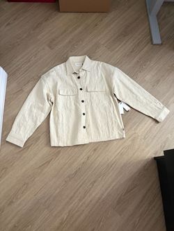 Honor the Gift Legacy Eyelet Shirt Jacket Bone Cream Men’s Size Small Brand New With Tags