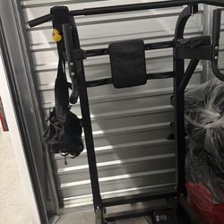 Power tower pull up bar and dip station