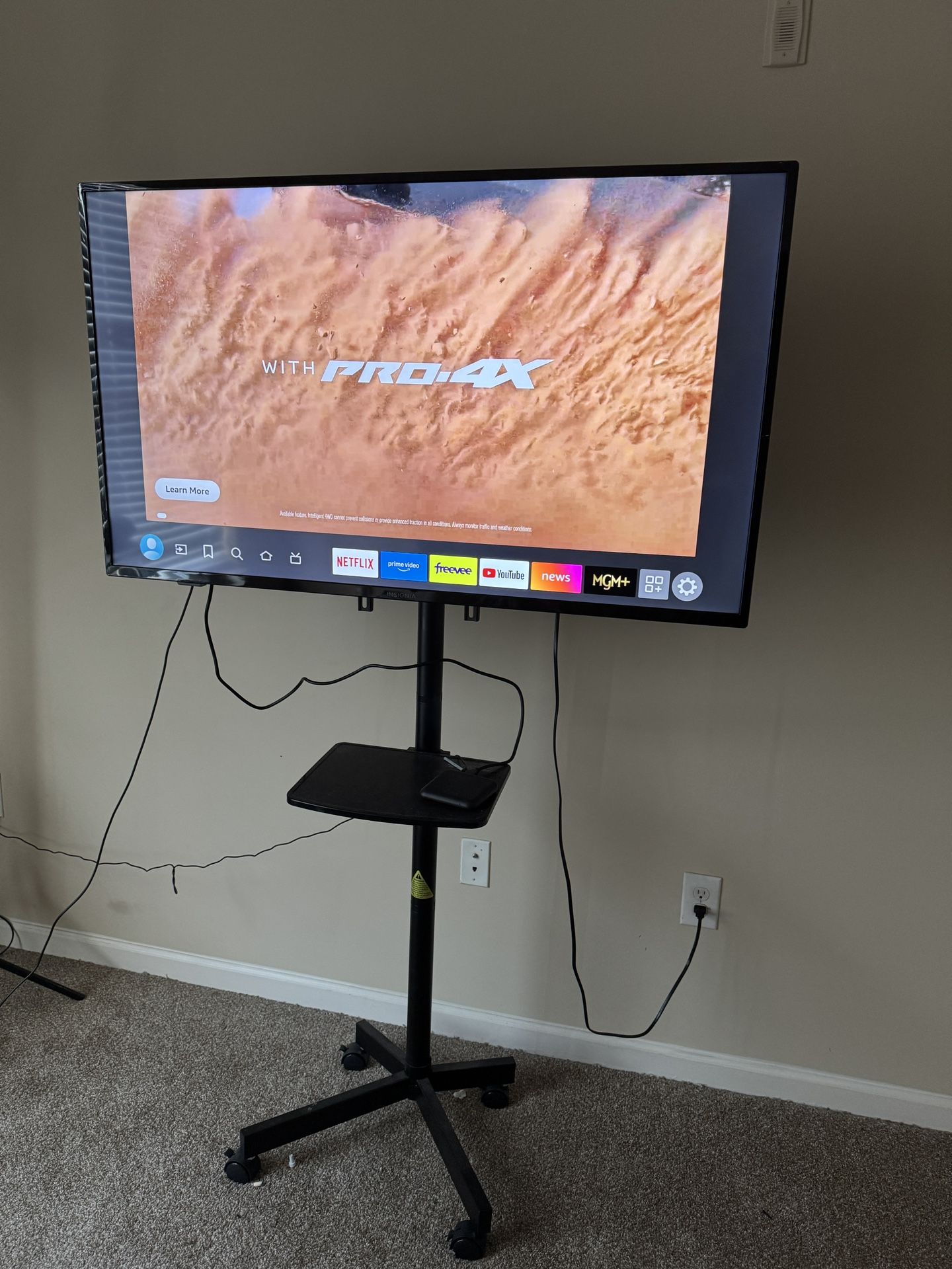 50 inch 4k tv with Rolling Stand $200 OBO