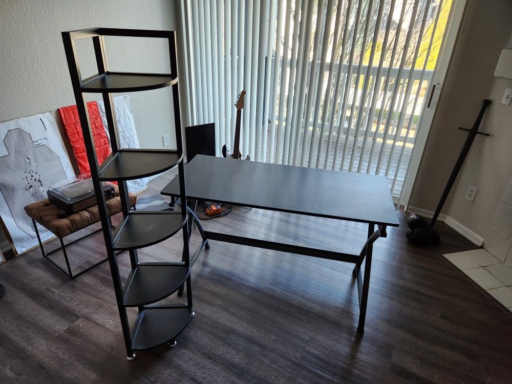 Desk Black, 48x22 With Display Stand