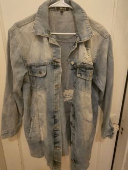 36.5 Distressed Denim Jacket - Size S