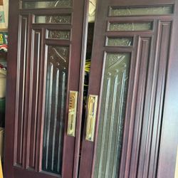 Double 32” Solid Mahogany IWP Brand With Baldwin Mortise locks.