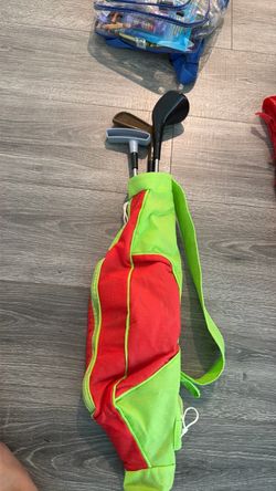 Kids golf clubs and balls