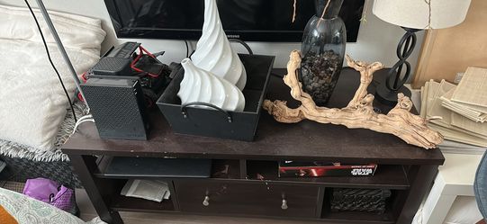 Brown tv stand
