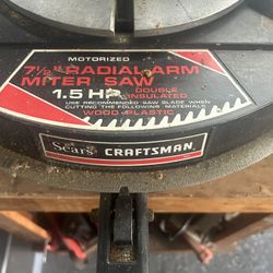 Craftsman 7 1/2” Radial  Arm Miter Saw