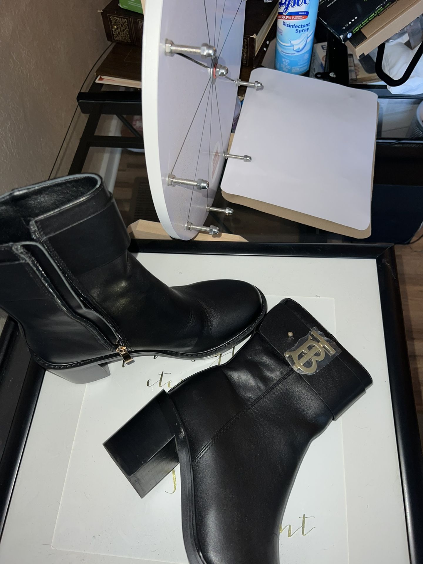 Designer Black Burberry Boots Women