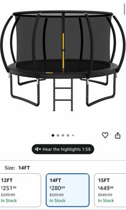 New 14FT ARMY VANCA Trampoline with Enclosure & Ladder – Unassembled