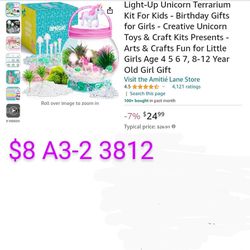 Light-Up Unicorn Terrarium Kit For Kids - Birthday Gifts for Girls - Creative Unicorn Toys & Craft Kits Presents - Arts & Crafts Fun for Little Girls 