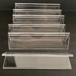 Double Sided Thick Acrylic Name Plates 11” Long x 3” Tall