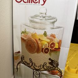 Gallery Glass Drink Dispenser With Stand 