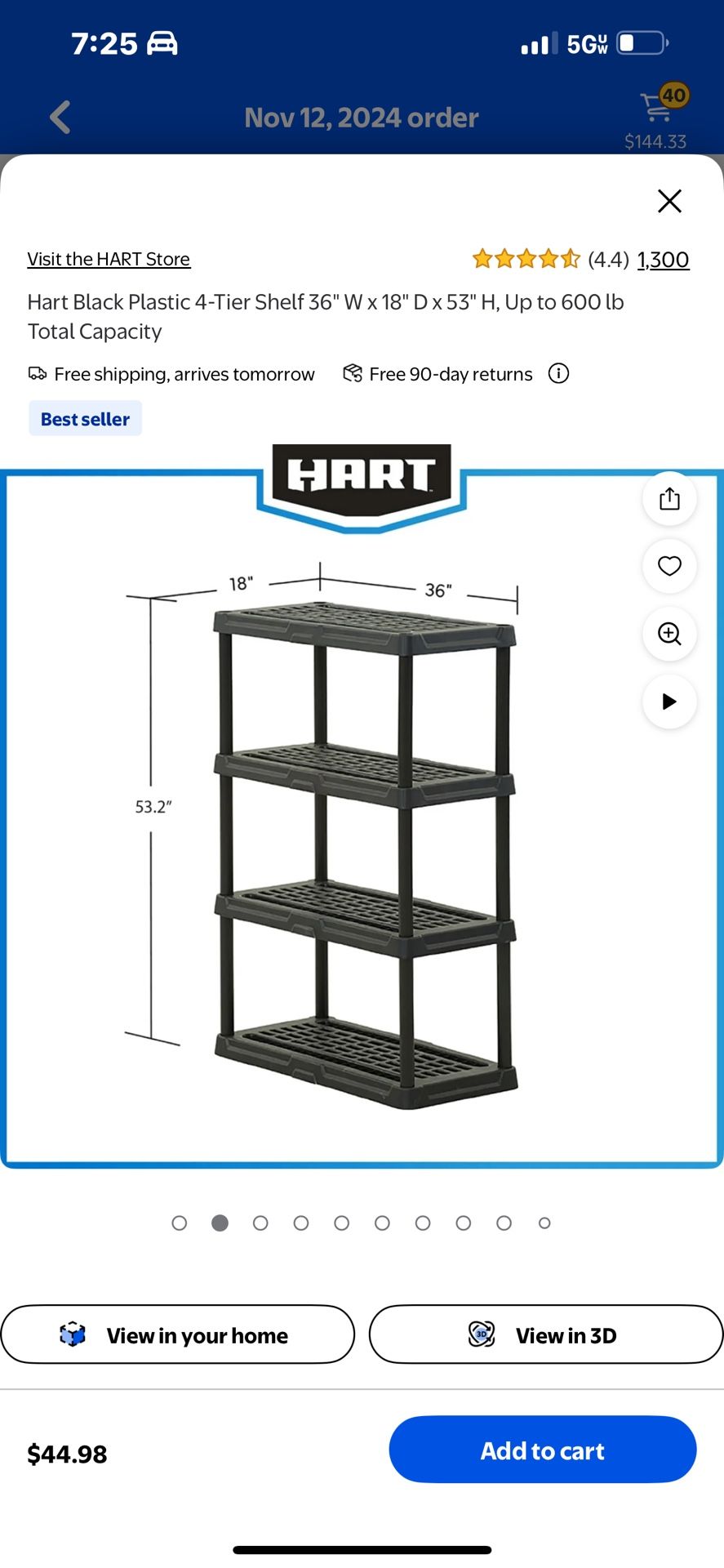 4 Tier Storage Shelf