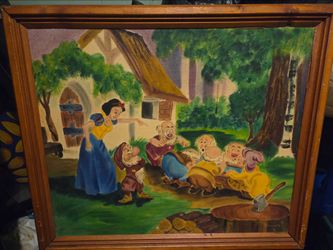 Snow white oil painting..