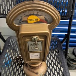 Real VINTAGE COIN METER 