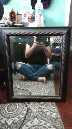 Cute brown/black mirror frame