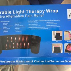 Red & Infrared Light Therapy Belt for Pain Relief Flexible Wearable Wrap Deep Therapy Pad with Timer
