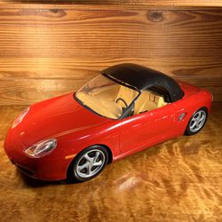 Barbie Porsche Boxster Red Sports Car 1998 Motorized Convertible Mattel   WORKS!
