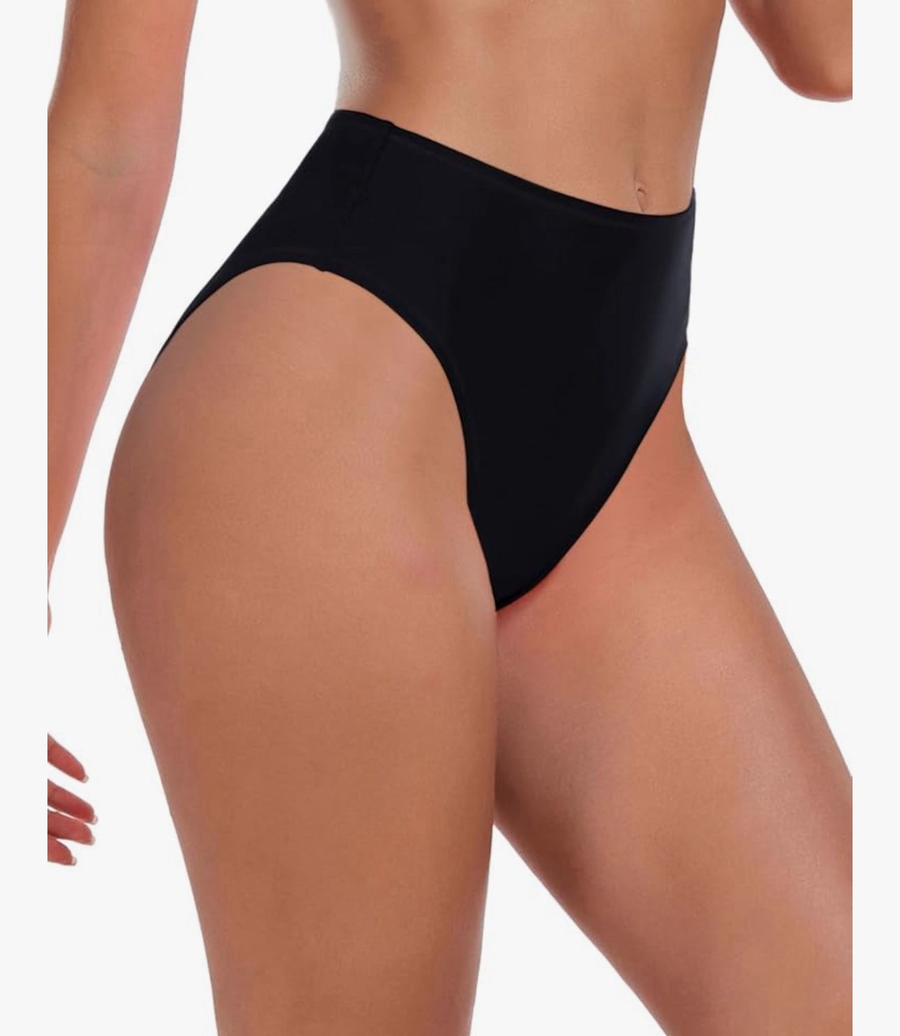 MEDIUM Women's High Waisted High Cut Thong Bikini Bottom