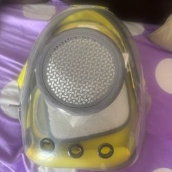 Vedem Pet Transparent Cat Carrier Backpack Puppy Kitty Breathable Carriers for Travel (Yellow)