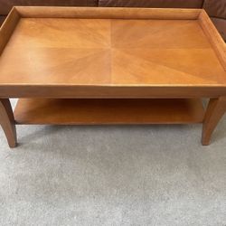 Rectangular Wood Tray Top Coffee Table 