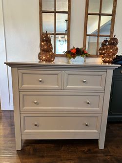 Grey Solid Wood Dresser