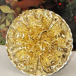 #2042, W GERMANY 1945's  SCARF CLIP BROOCH, ART DECO FILIGREE BROOCH.
