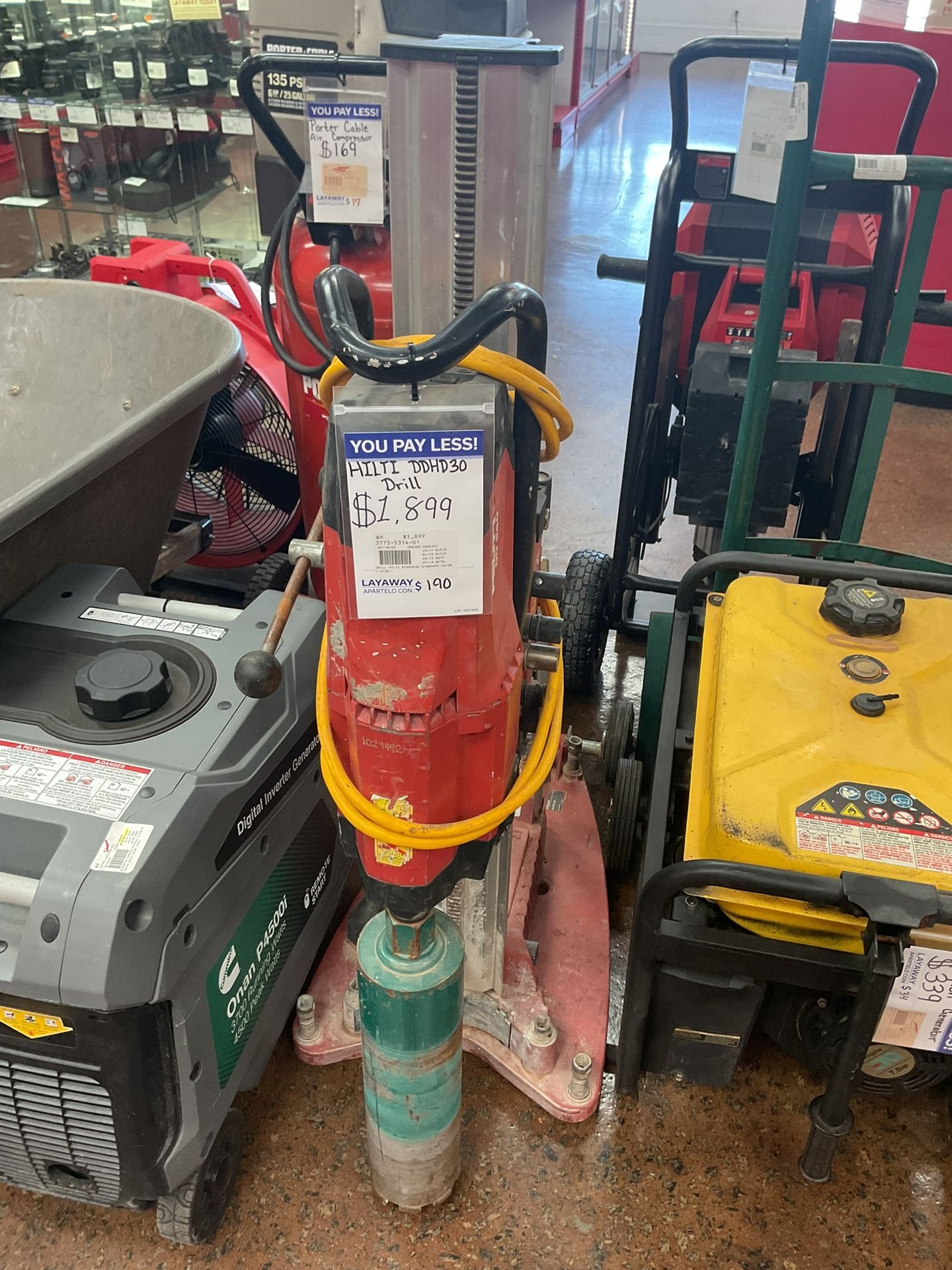 Hilti DD250 With DD-HD 30 Core Drill Stand