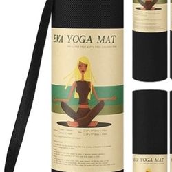 New Yoga mat with strap (68x24, 6mm thick)