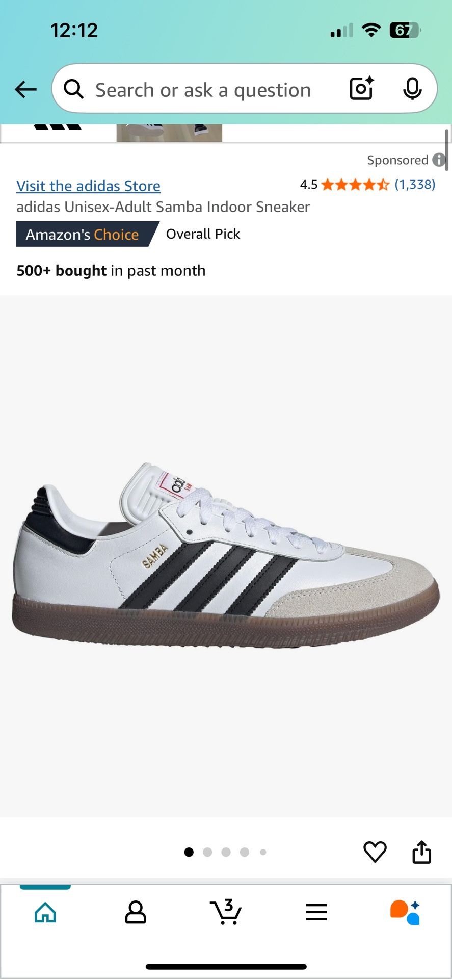 Adidas Samba Size 10 Shoes