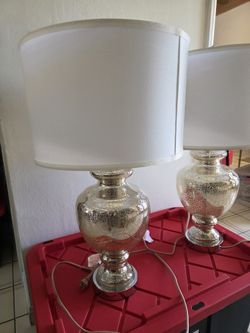Safavieh Morocco Mercury Glass Table Lamp Silver/Ivory
