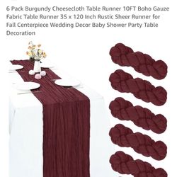 Burgundy Table Runners 