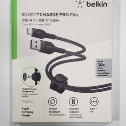 Brand New: Belkin Braided 2M USB-C Charging Cable